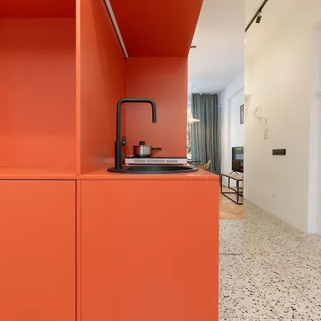 Comfortable Modern Orange Studio In By Renters *